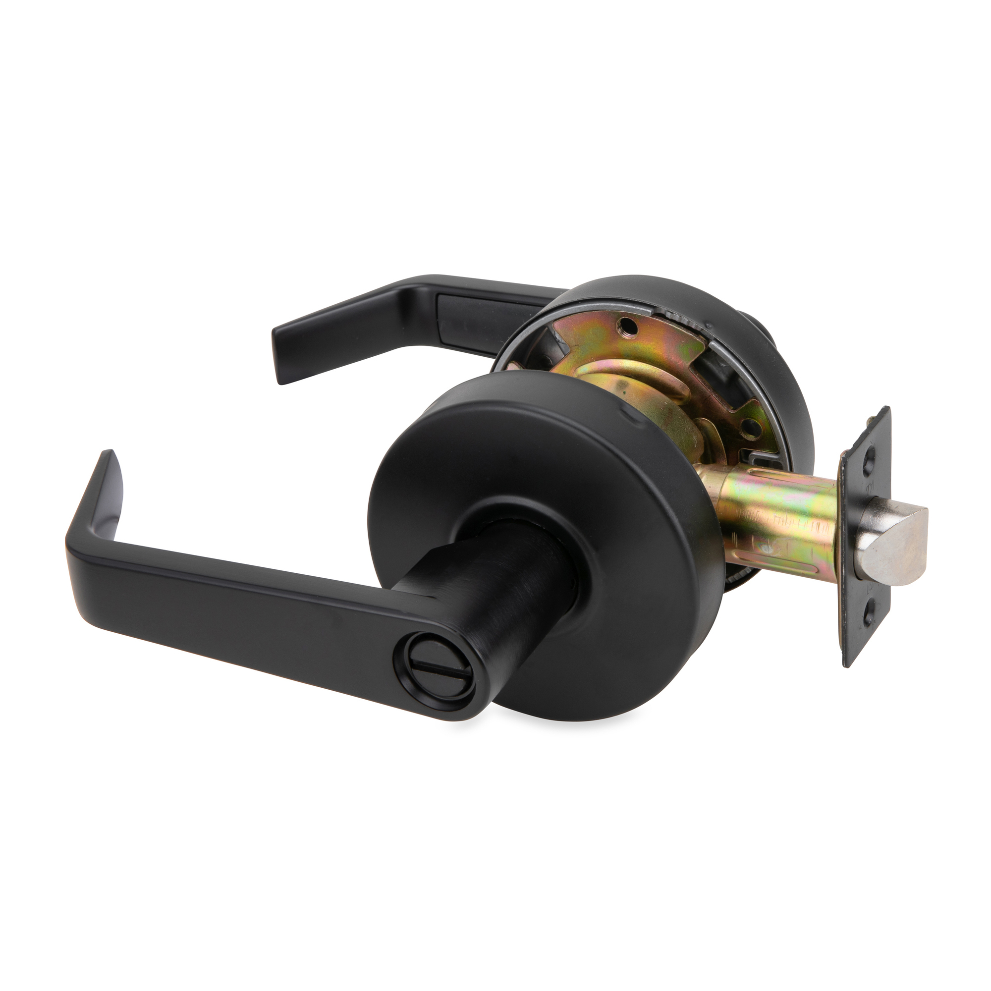 Trans Atlantic LSV Saturn Cylindrical Privacy Door Handle — Matte Black, Grade 2, ADA Compliant, Model# DL-LSV40-US10B